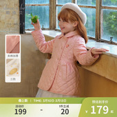 女孩粉色棉衣童装 戴维贝拉女童冬季 新款 冬装 外套儿童棉服棉袄春装