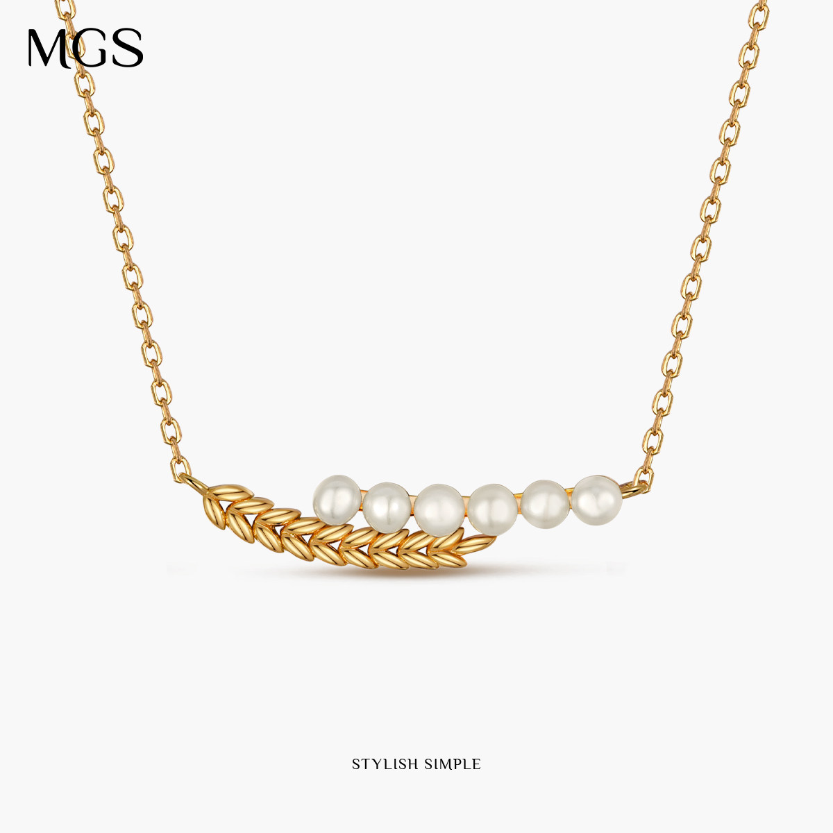 曼古银S925银精致复古珍珠项链