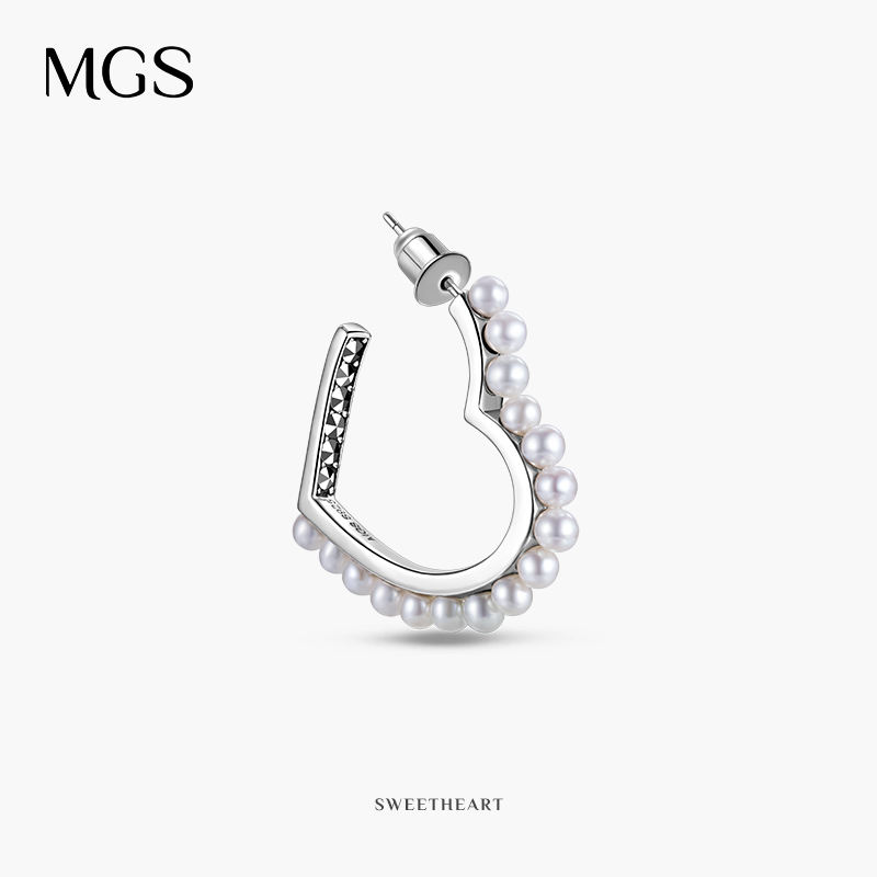 MGS/曼古银925银珍珠耳环耳饰