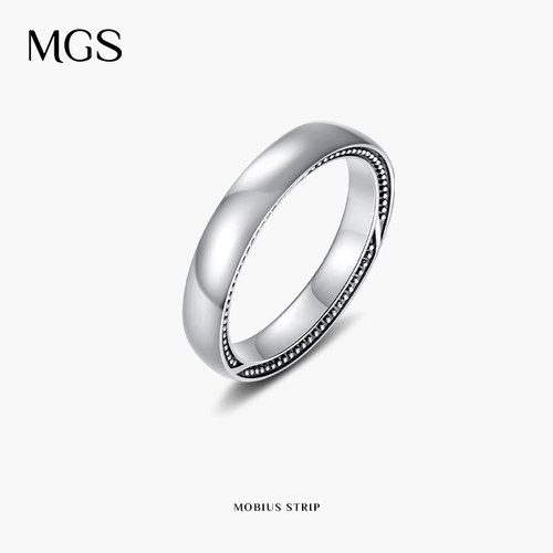 MGS简约银小众设计时尚精致戒指