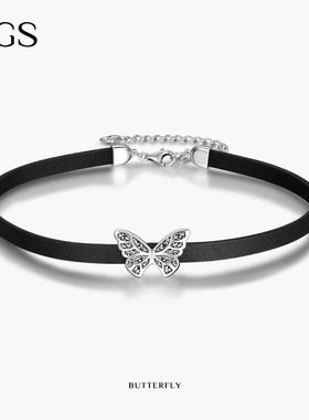 MGS曼古银2025新款蜕变系列choker锁骨链蝴蝶项圈项链颈带女ins潮