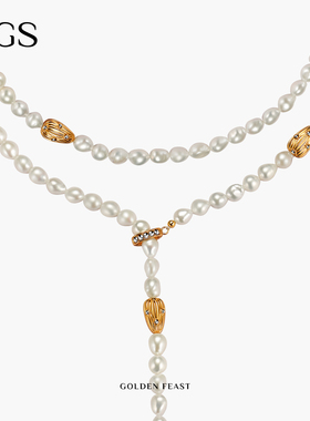 MGS/曼古银珍珠项链长款毛衣链