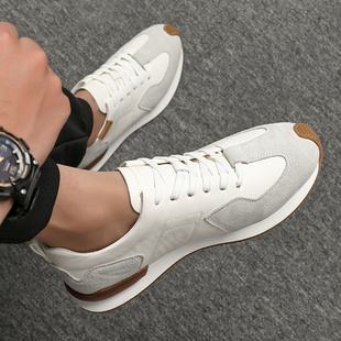 秋季 2025新款 透气韩版 轻便个性 休闲运动鞋 潮流真皮阿甘鞋 男老爹鞋