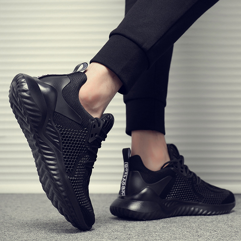 运动风老爹鞋男网面鞋飞织