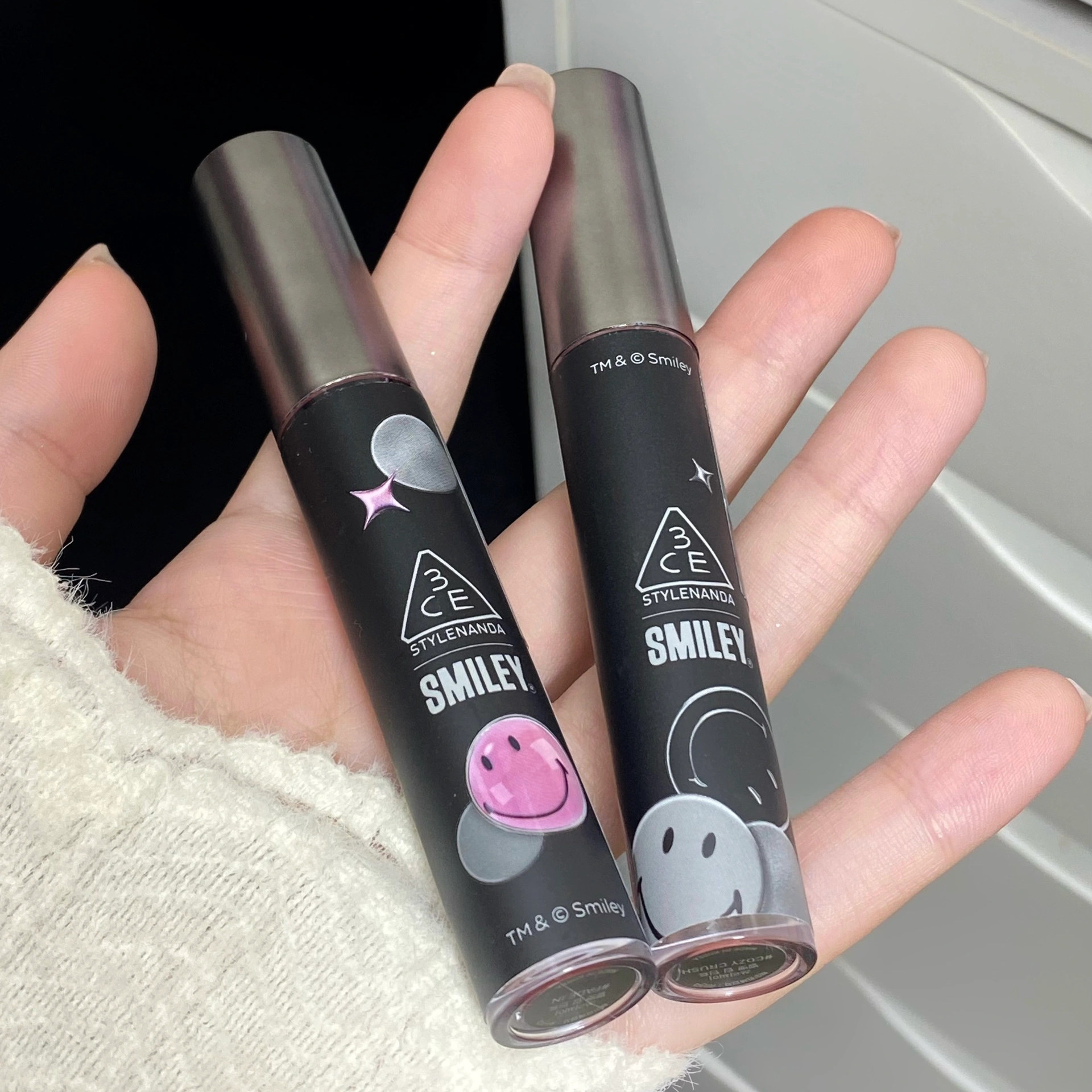 3ce甜酷笑脸烟紫色唇釉fadein