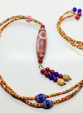 西藏本命年红色天珠金刚护身符