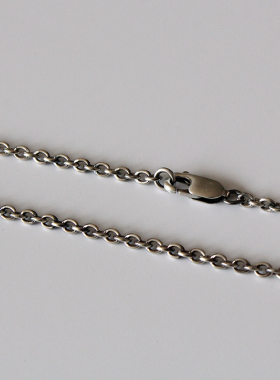 日式复古做旧太丸925银链子项链