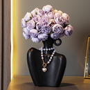 高级感艺术项链锁骨花瓶摆件客厅插花酒柜玄关插花器轻奢小众饰品