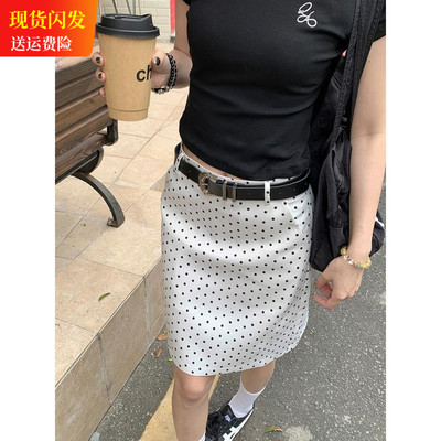 波点中裙遮胯显瘦50cma字显瘦
