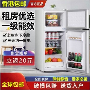 一级节能小冰箱家用小型二人宿舍租房用迷你省电办公室双门电冰箱