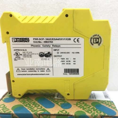 菲尼克斯安全继电器 2963763   PSR-SCP- 24UC/ESA4/3X1/1X2/B