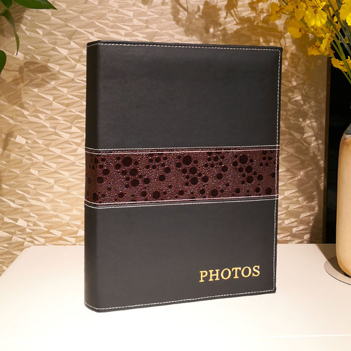 皮质相册本插页式6寸大容量5寸照片家庭纪念册竖照片专用收纳本