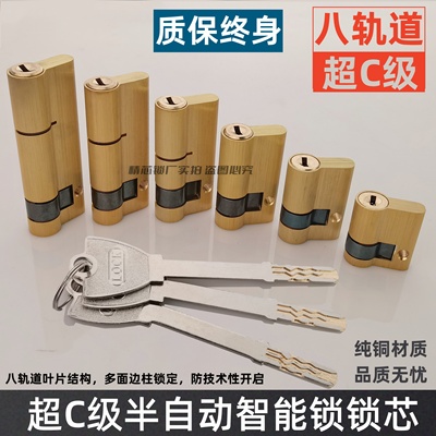 八轨道半自动智能锁锁芯