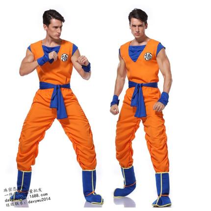 万圣节动漫服装龙珠cosplay悟空龟仙流练功服 珠密恋表演服 悟字