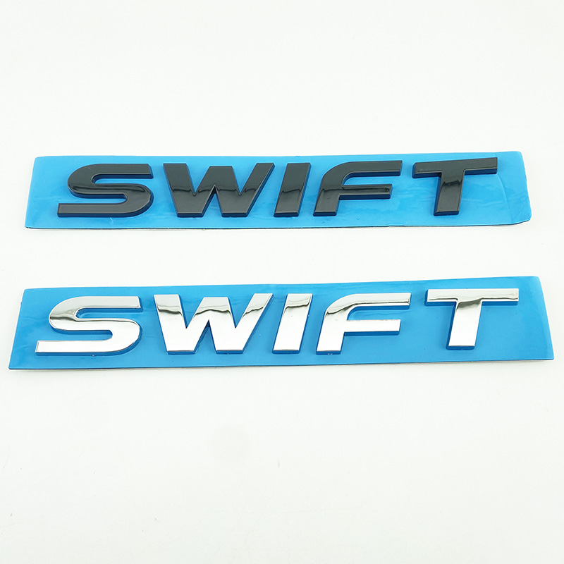 新老款长安铃木雨燕车标 swift英文字母贴标后备尾箱标志标牌黑色