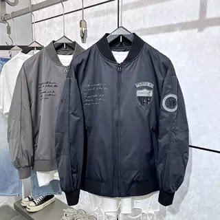 2026早春新款美式复古刺绣拼夹克