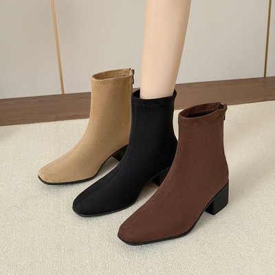 真皮马丁靴女粗跟2025新款