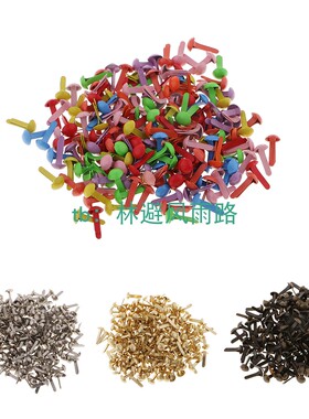 200Pcs Metal Round Head Split Pin Brads Paper Fastener Craft