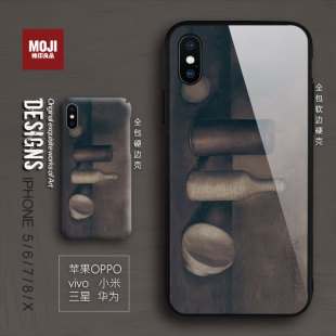 莫兰迪p20冷淡风p30油画p4简约mate手机壳适用华为p20pro个性 nova