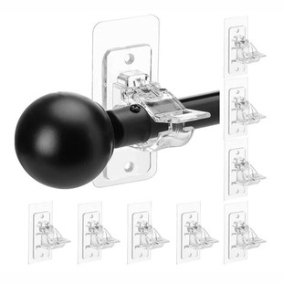 免打孔窗帘杆夹门帘杆托浴帘杆支撑托卡扣伸缩杆挂粘钩横杆安装 扣