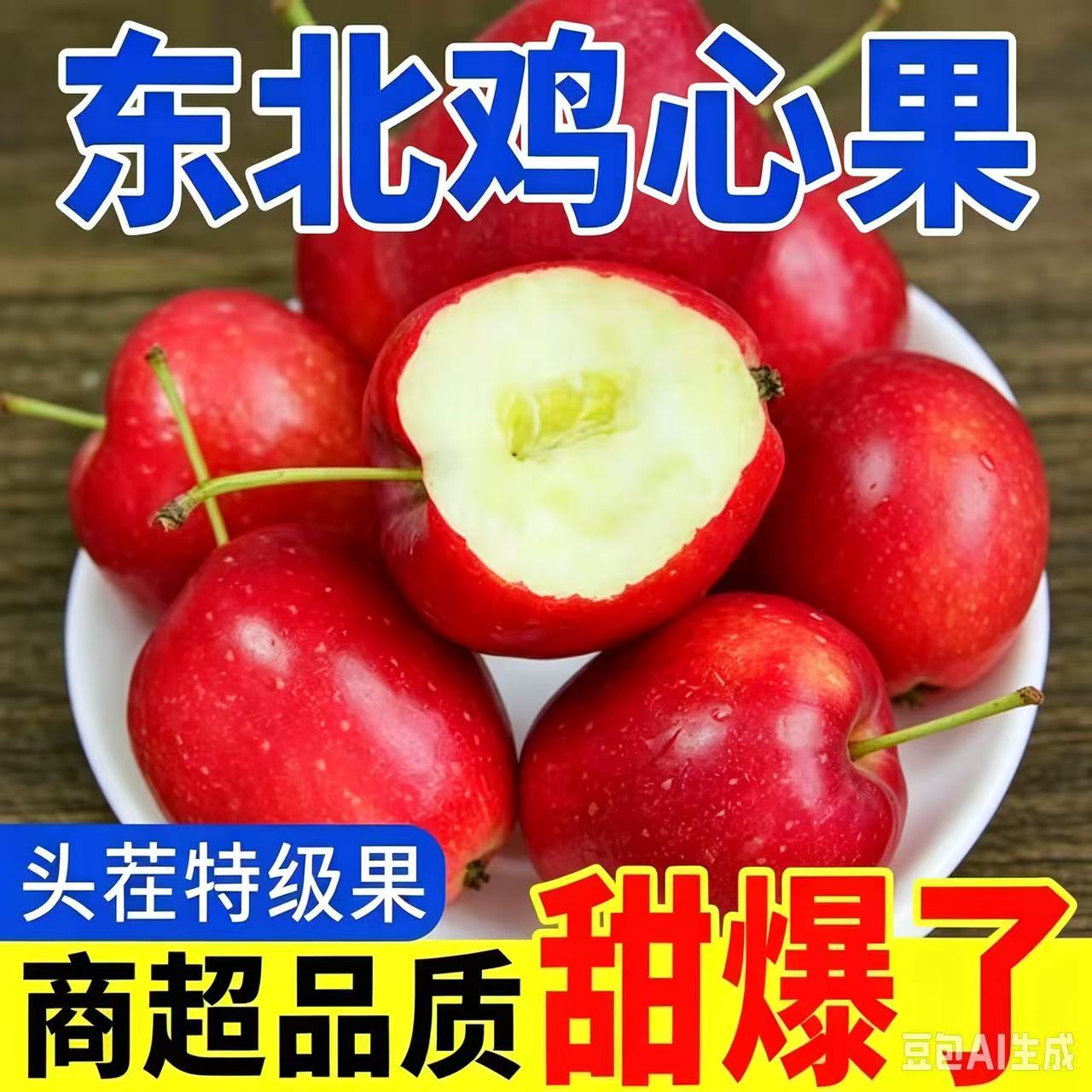 东北鸡心果新鲜锦绣海棠果小苹果