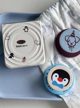 可爱小企鹅磁吸支架适用小米Mixflip2手机壳三星ZFLIP7/6/5波漾硬壳pocket2华为PuraX保护套OPPO n3flip荣耀V