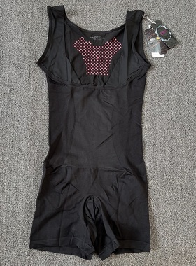 紫秀R9214磁疗紧身开裆连体衣薄产后美体强效收腹收腰托胸塑身衣