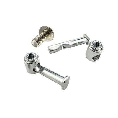 特殊强力家具连接件  家具组装紧固螺丝  携装件 直牙 横孔组装件