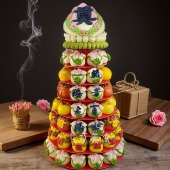 祭拜先祖周年奠字大馒头祭祀清明节头七上供贡品花馍胶东花饽饽