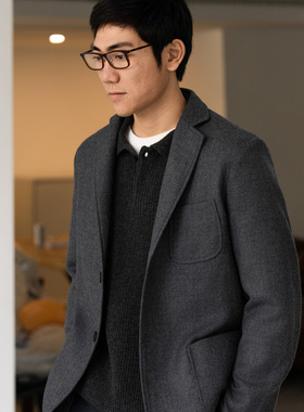 Arba设计 V12 春秋冬静奢轻通勤侘寂灰零压日系休闲羊毛西装