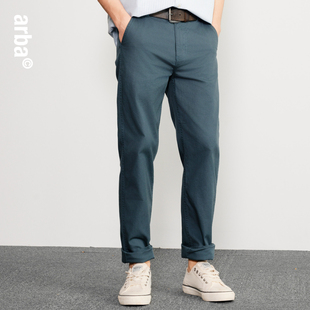 微锥休闲裤 春秋高级轻通勤新疆棉弹灰蓝色修身 P102 Arba设计