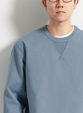 Arba设计 W65 春秋高级轻户外静奢通勤丝质圆领运动针织套头卫衣