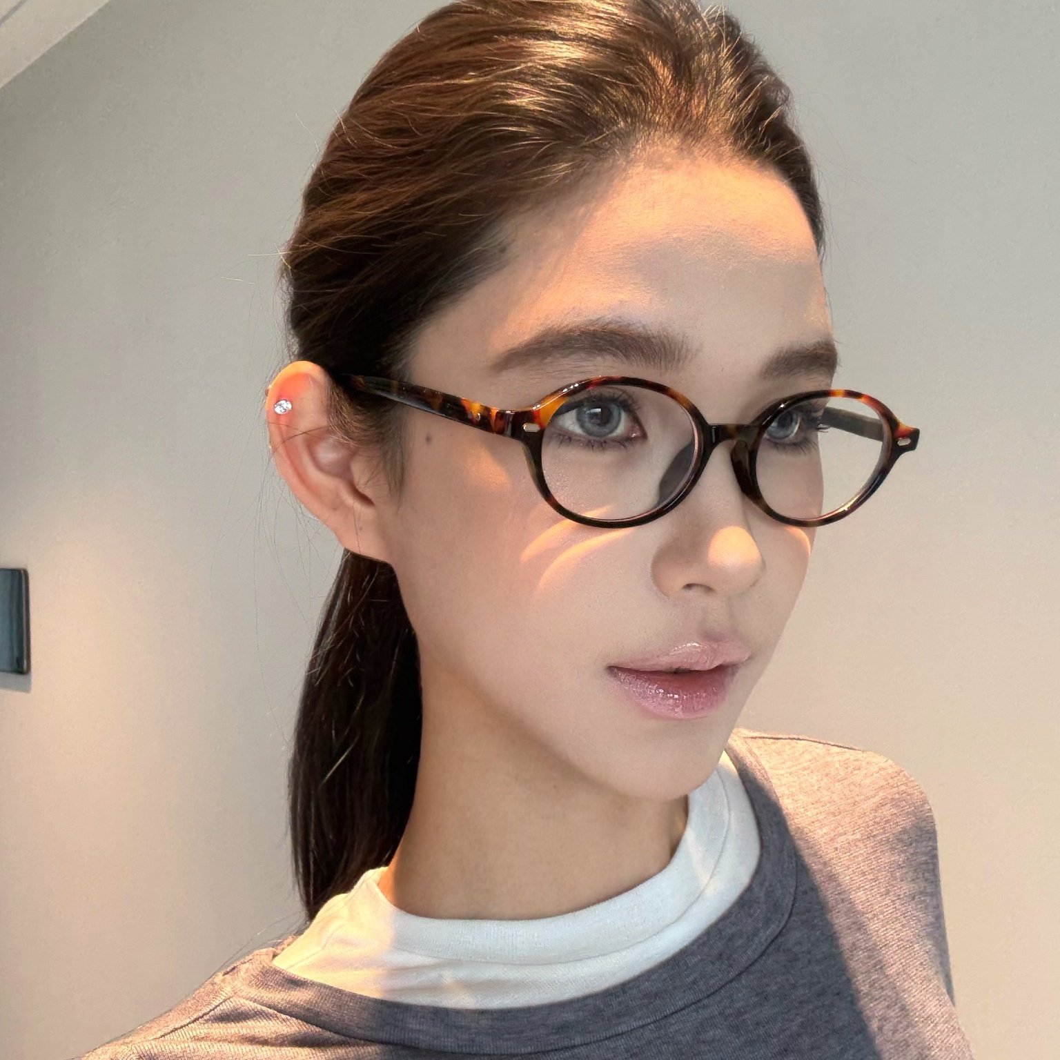 书呆子椭圆眼镜框显瘦韩版潮流复太阳眼镜