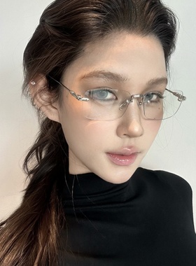 新款超轻金属无框防蓝光太阳眼镜