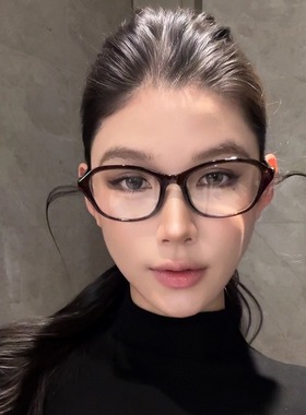 弗瑞姆韩版萌妹黑框凹造型眼镜