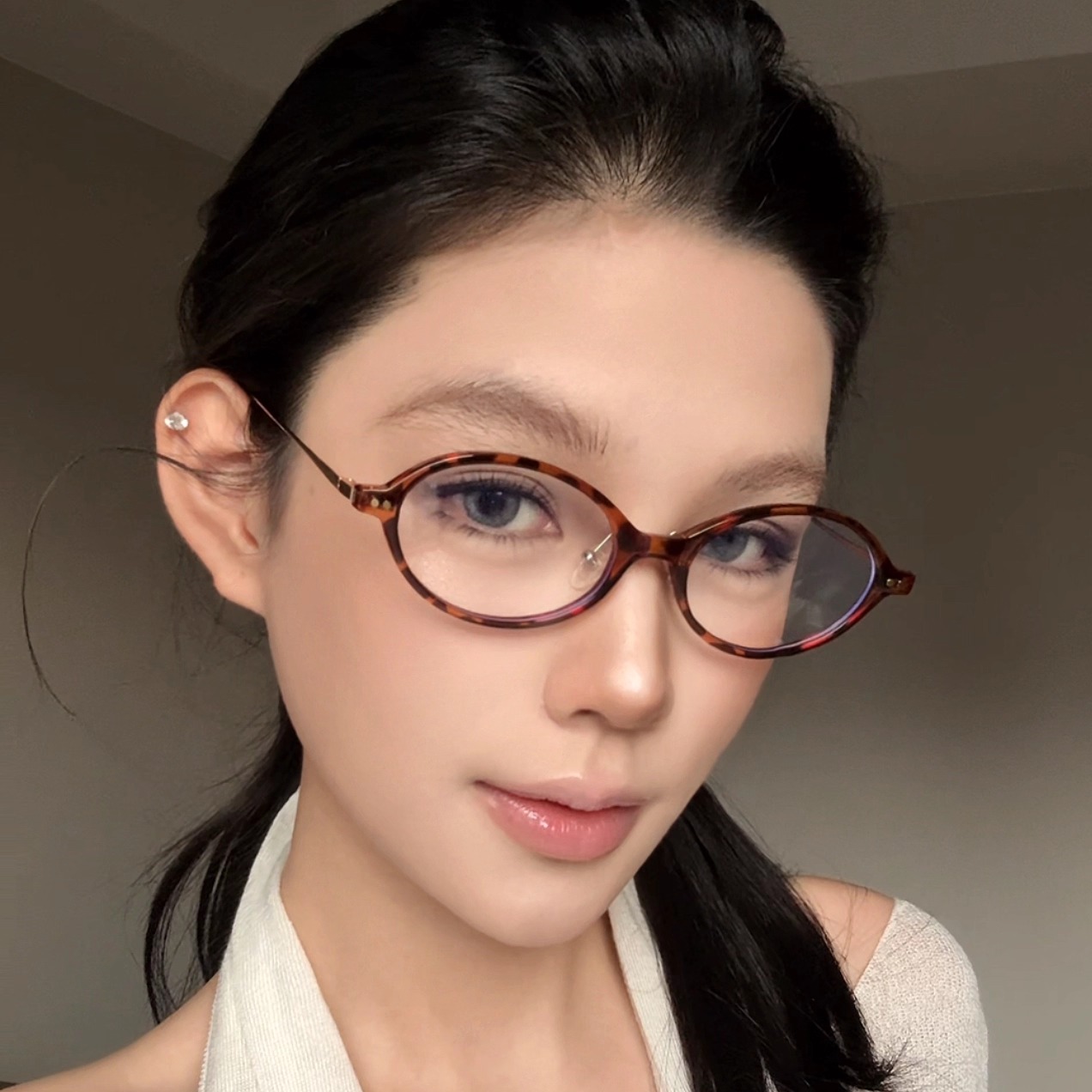 1801复古老钱风近视眼镜