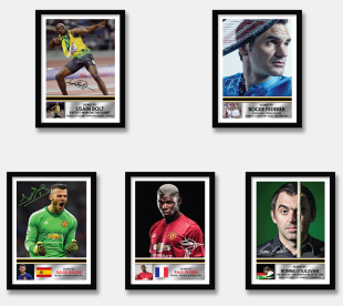 博尔特费德勒德赫亚装饰画体育明星画运动员框画田径名人海报挂画