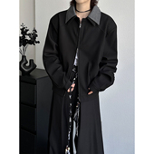 暗黑解构设计感双领短款 夹克2025秋冬男女休闲复古通勤上衣外套潮