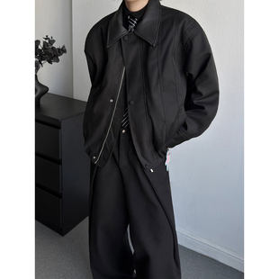 cleanfit棉服外套 男女休闲美式 暗黑复古翻领短款 保暖薄棉衣秋冬季