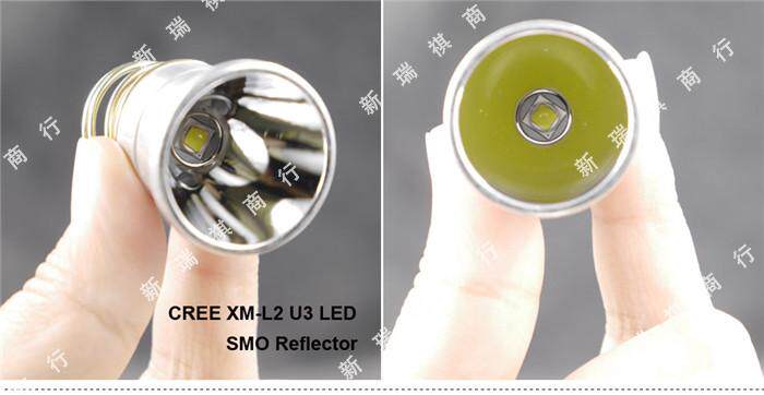 开口26.5mm Cree XM-L2 U3白光10WLED灯头501B 502B强光手电配件