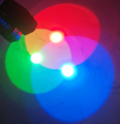 cree蓝光看漂养蜂18650手电筒