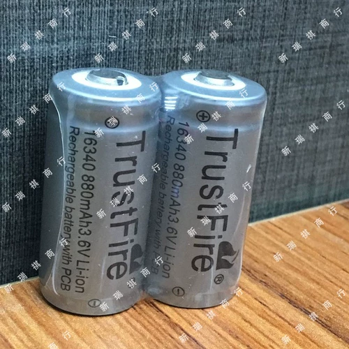 Фонарь, литиевые батарейки с зарядкой, защитная батарея, 6v, 880mah, 123A