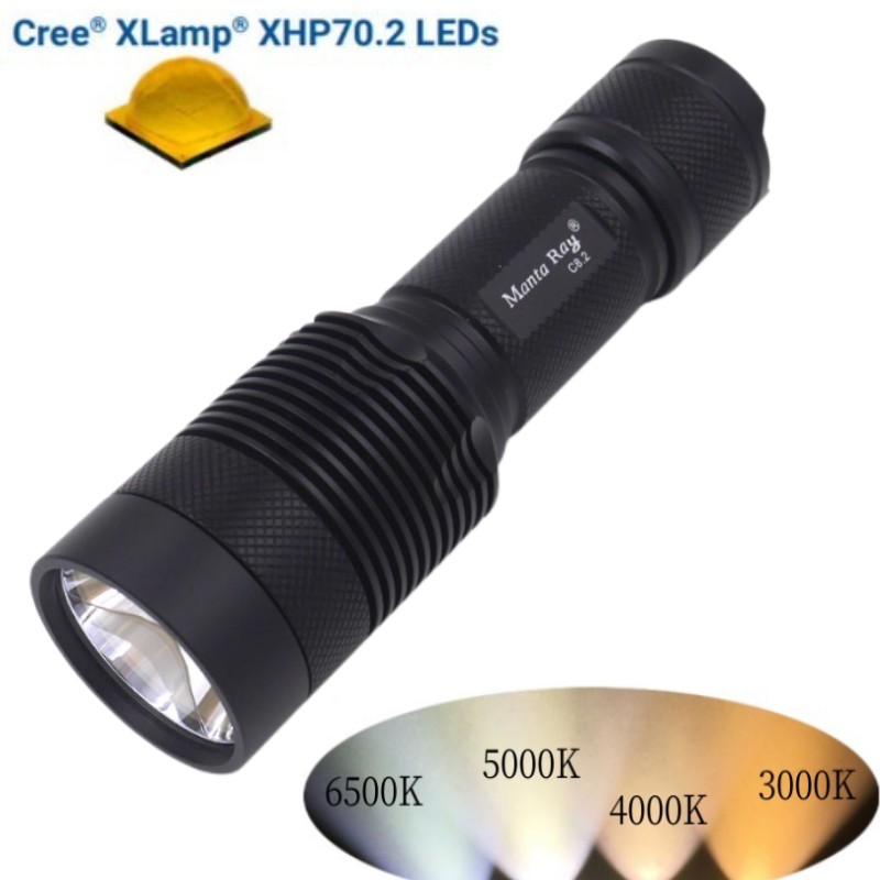 XHP70大泛光户外26650充电手电筒