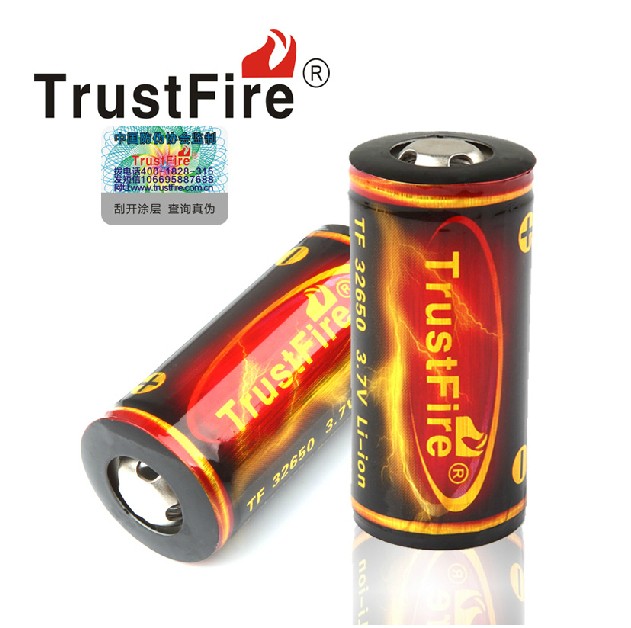 原装神火TrustFire 32650可充电3.7V高容量锂电池带保护板6000mAh