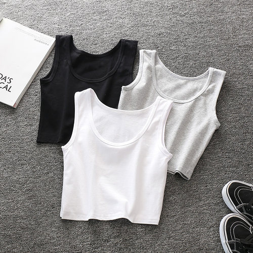 女夏内棉韩版露吊带..