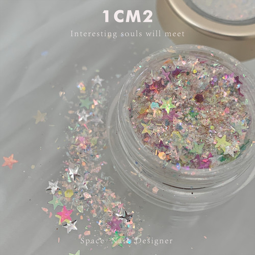 1CM2原创美甲彩色超薄闪粉亮片