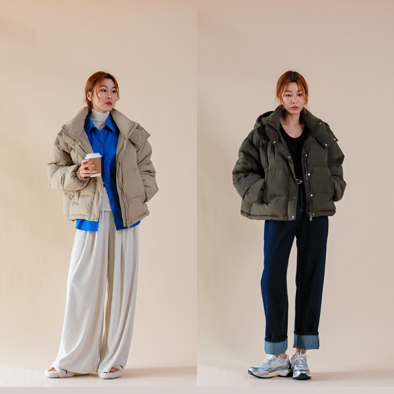 连帽羽绒服短款休闲90白鸭绒外套