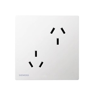 西门子插座六孔10A三孔插座面板家用墙壁暗装6孔白灰金色10A