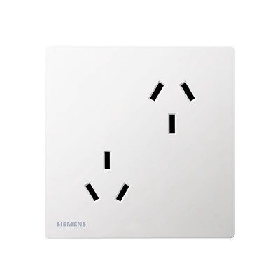 西门子插座六孔10A三孔插座面板家用墙壁暗装6孔白灰金色10A