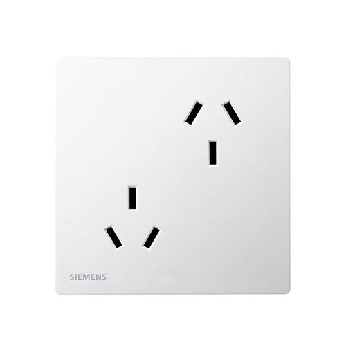 西门子插座六孔10A三孔插座面板家用墙壁暗装6孔白灰金色10A